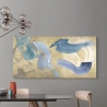 Obraz na płótnie nowoczesny abstrakcyjny Blue Waves on Gold Haru Ikeda Sprzedaż