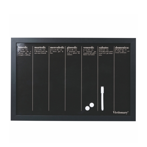 Tablica magnetyczna czarna pozioma tygodniowa 40x60cm Week Victionary Promocja