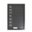 Pionowa czarna tablica tygodniowa 40x60cm z kredami Victionary Week Promocja