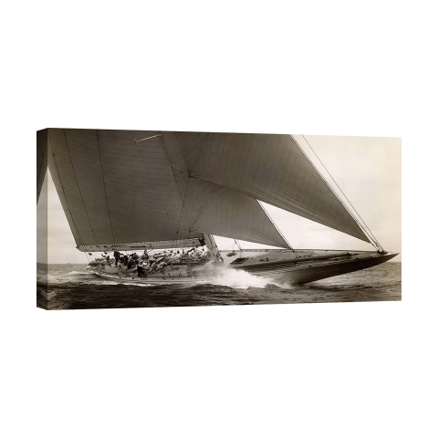 Obraz żaglówki vintage J Class Sailboat, 1934 Edwin Levick Promocja