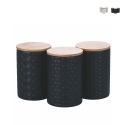 Zestaw 3 ceramicznych pojemników kuchennych z pokrywkami Shade of Shape Geometrie Stan Magazynowy