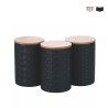 Zestaw 3 ceramicznych pojemników kuchennych z pokrywkami Shade of Shape Geometrie Stan Magazynowy