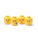 Zestaw 4 pojemników LEGO Storage Head Mini w formie głowy do układania stosu Sprzedaż