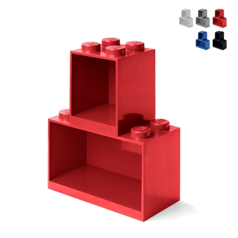 Modułowe regały kontenerowe LEGO Brick Shelf Set 4+8, układane piętrowo Promocja