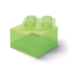 Przezroczysty pojemnik z pokrywką LEGO Brick 4 guziki Stan Magazynowy