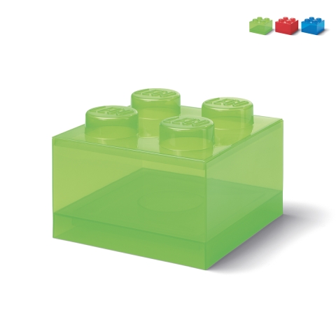 Przezroczysty pojemnik z pokrywką LEGO Brick 4 guziki Promocja