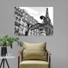 Czarno-biała grafika na płótnie Metropolitain Paris Pangea Images Sprzedaż