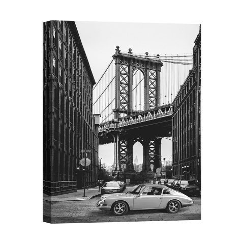 Obraz na płótnie czarno-biały By the Manhattan Bridge Gasoline Images Promocja