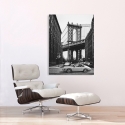 Obraz na płótnie czarno-biały By the Manhattan Bridge Gasoline Images Sprzedaż