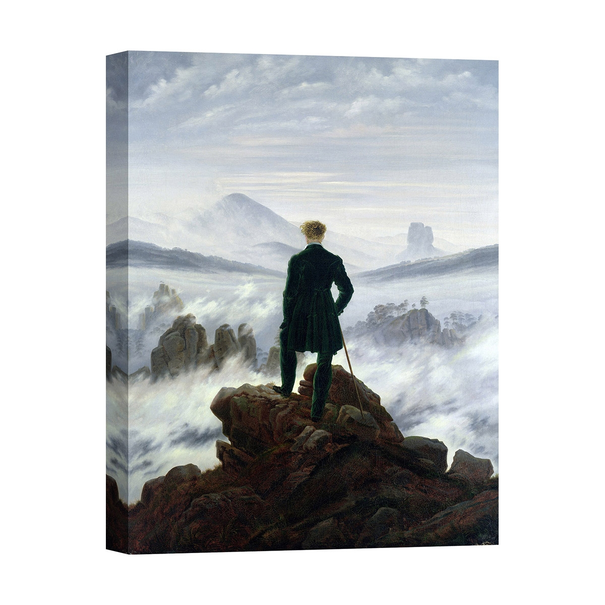 Obraz "Viandante sul mare di nebbia" Caspar David Friedrich - druk na płótnie Promocja Obraz "Viandante sul mare di nebbia" Caspar David Friedrich - druk na płótnie Promocja