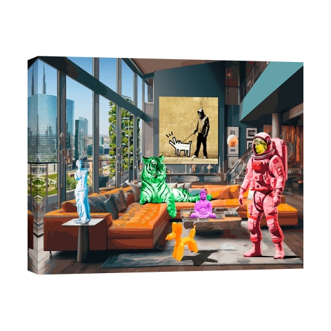 Obraz na płótnie pop art Surrealofts Milano Gerard Madau Promocja