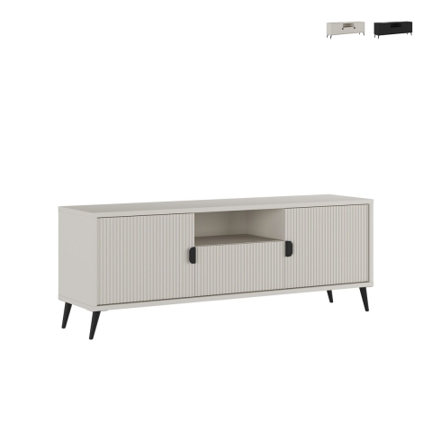 Niski stolik pod telewizor do salonu, 2 drzwi i szuflada 153x40x61 Danielle Promocja