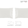 Komplet 2 poszewek na poduszki 50x80cm z bawełny perkalowej z zakładką Miami Cechy