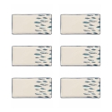 Zestaw 6 prostokątnych talerzy ceramicznych do serwowania 29x15cm Marechiaro Promocja