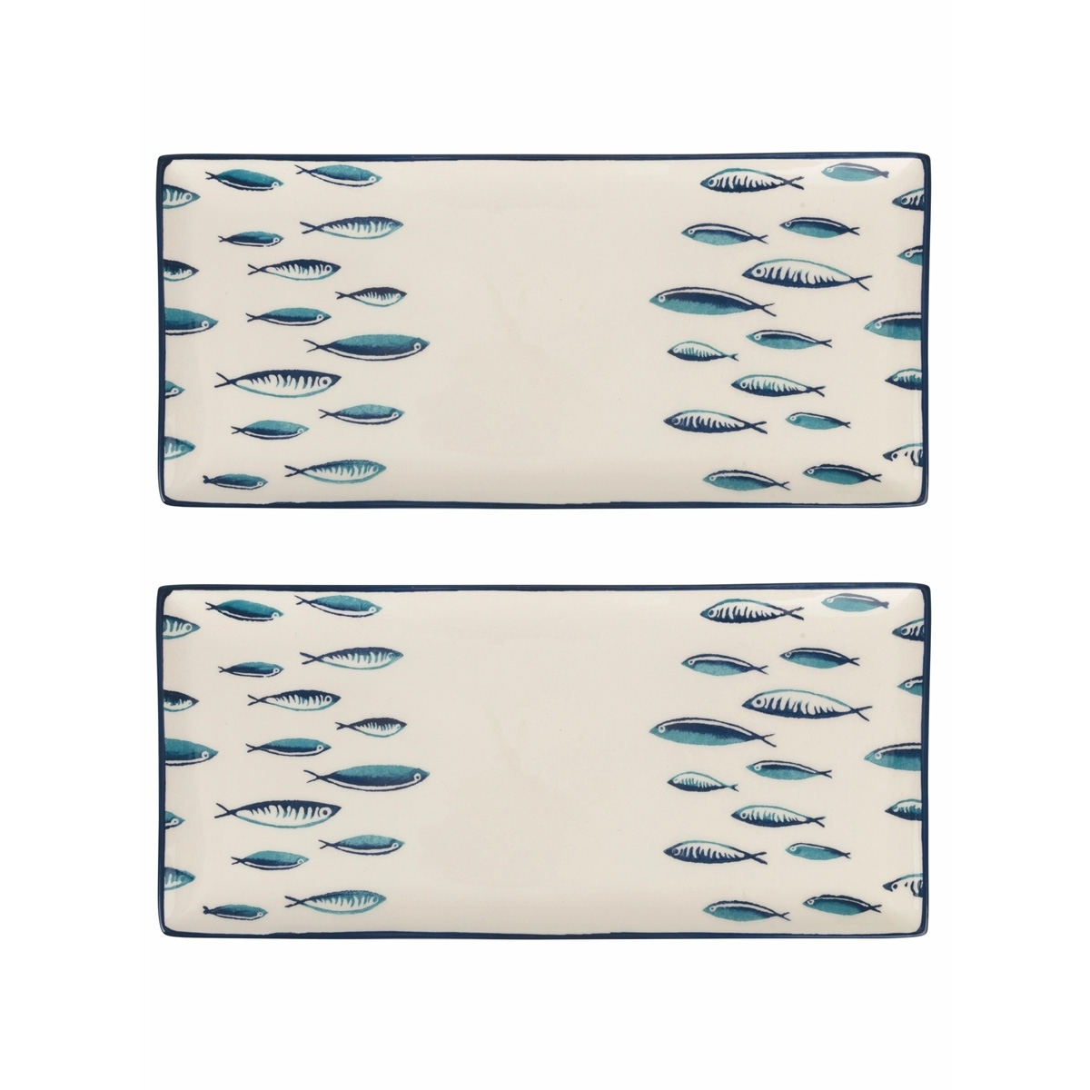 Zestaw 2 prostokątnych talerzy do serwowania z ceramiki 36x16 cm Marechiaro Promocja Zestaw 2 prostokątnych talerzy do serwowania z ceramiki 36x16 cm Marechiaro Promocja