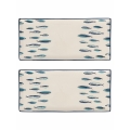 Zestaw 2 prostokątnych talerzy do serwowania z ceramiki 36x16 cm Marechiaro Promocja