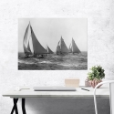 Obraz na płótnie vintage czarno-biały Sloops at Sail, 1915 Edwin Levick Sprzedaż
