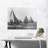Obraz na płótnie vintage czarno-biały Sloops at Sail, 1915 Edwin Levick Sprzedaż