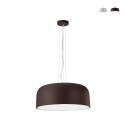 Żyrandol wiszący z okrągłym kloszem 52 cm metalowy Bistrot Promocja