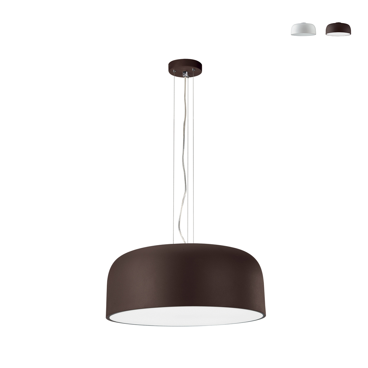 Żyrandol wiszący z okrągłym kloszem 52 cm metalowy Bistrot Promocja Żyrandol wiszący z okrągłym kloszem 52 cm metalowy Bistrot Promocja