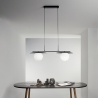 Lampa wisząca metalowa z dwoma szklanymi kloszami Chaplin LS Sprzedaż