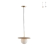 Lampa wisząca metalowa z kloszem szklanym 30 cm Chaplin LS1 Promocja