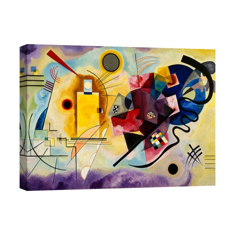Nowoczesny obraz abstrakcyjny na płótnie Yellow, Red & Blue Kandinsky Promocja