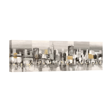 Nowoczesny obraz abstrakcyjny na płótnie "Manhattan & Brooklyn Bridge" Luigi Florio Promocja