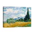 Obraz na płótnie impresjonizm Pole pszenicy z cyprysami van Gogh Promocja
