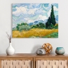 Obraz na płótnie impresjonizm Pole pszenicy z cyprysami van Gogh Sprzedaż