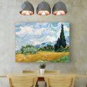 Obraz na płótnie impresjonizm Pole pszenicy z cyprysami van Gogh Sprzedaż