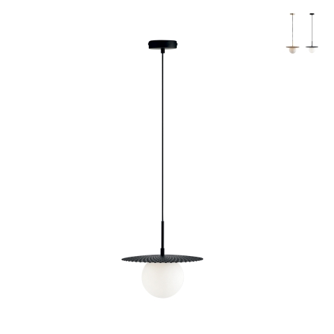 Lampa wisząca do salonu szklany klosz 45cm Chaplin L1 Promocja