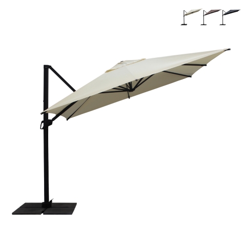 Parasol ogrodowy boczny 3x3 składany aluminiowy Antibes Promocja