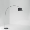 Lampa stojąca łukowa z metalowym łukiem, marmurową podstawą i tekstylnym abażurem Dream Sprzedaż