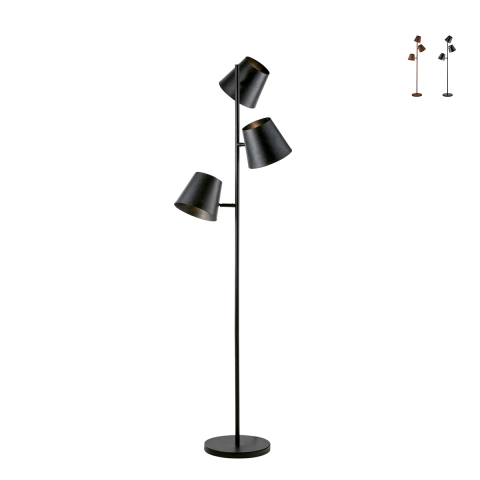 Colt LP3 lampa stojąca z metalu z trzema regulowanymi źródłami światła, styl industrialny Promocja