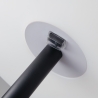 Lampa stojąca zewnętrzna metalowa czarna z białym kloszem Geco Oferta