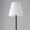 Lampa stojąca zewnętrzna metalowa czarna z białym kloszem Geco Sprzedaż
