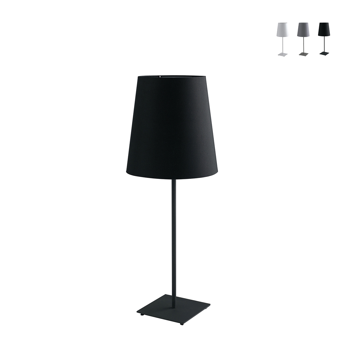 Metalowa lampa stołowa z tkaninowym abażurem Elvis Promocja Metalowa lampa stołowa z tkaninowym abażurem Elvis Promocja