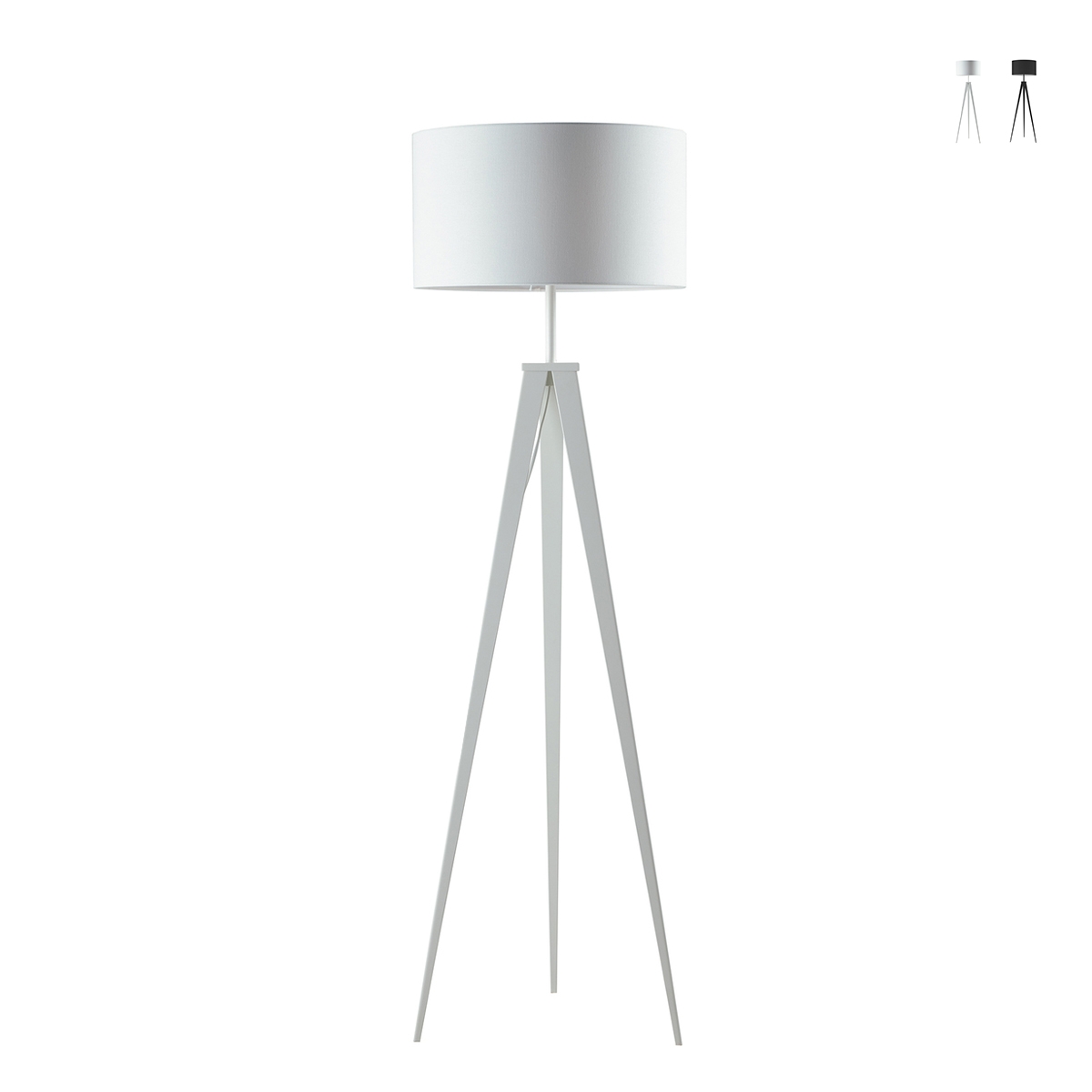 Lampa stojąca trójnożna z metalu z abażurem tkaninowym Ibis Promocja Lampa stojąca trójnożna z metalu z abażurem tkaninowym Ibis Promocja