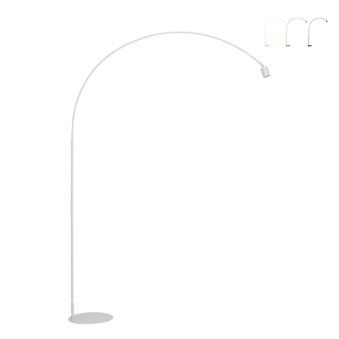 Lampa podłogowa łukowa, metalowa, styl minimalny, regulowana głowica Maison Promocja