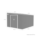 Domek ogrodowy z metalu na narzędzia 279x321x203cm Maratea Wybór