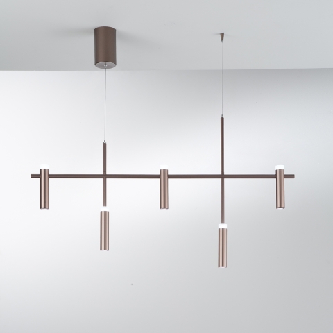 Nowoczesna lampa wisząca metalowa 5 źródeł światła LED Candle Promocja