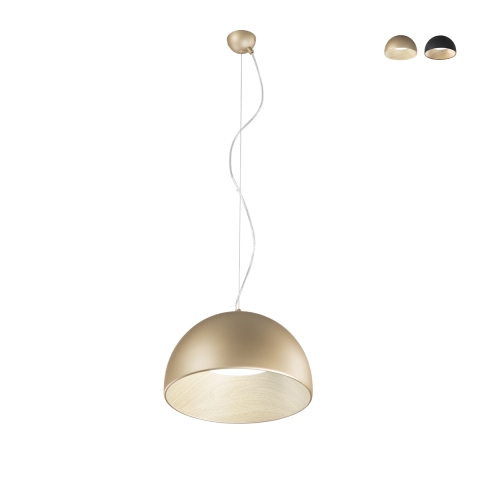 Lampa wisząca okrągła z metalu z regulowanym światłem LED Coco Promocja