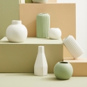 Wazon z porcelany do kwiatów i roślin, nowoczesny design, biały Atena Sprzedaż