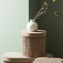 Wazon nowoczesny design, kula z szyjką butelki z porcelany Althea Oferta