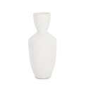 Ceramiczna doniczka dekoracyjna na kwiaty i rośliny domowe, biała Striped Promocja