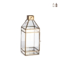 Latarnia na świece do wnętrz metalowa 16x16x42 cm Siwan Promocja