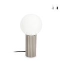 Lampa stołowa w stylu minimalistycznym Ø15x30 cm, szklany, okrągły abażur Delphine Promocja