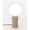 Lampa stołowa w stylu minimalistycznym Ø15x30 cm, szklany, okrągły abażur Delphine Rabaty