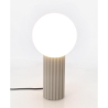 Lampa stołowa w stylu minimalistycznym Ø15x30 cm, szklany, okrągły abażur Delphine Rabaty